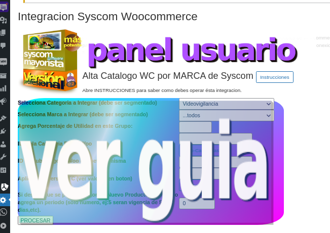 Guia Syscom API Woocommerce